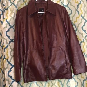 JLC NEW YORK OUTERWEAR  red leather jacket